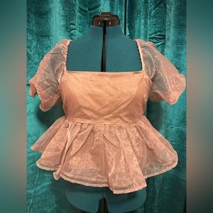 Altar’d state pink tulle shirt